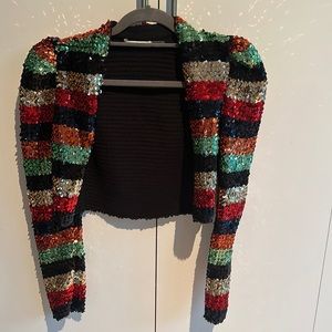 Alice and Olivia Sequin Bolero XS